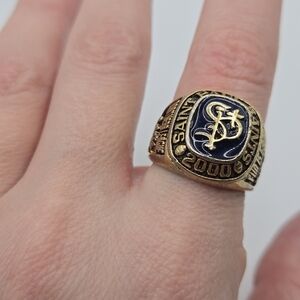VINTAGE 2000 St. Paul Saints Ring Northern League Champions Y2K Gold Tone